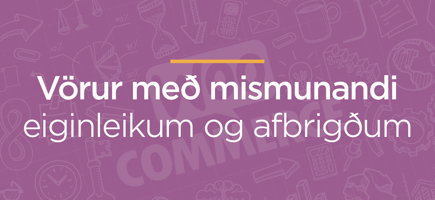 Vörur í WooCommerce