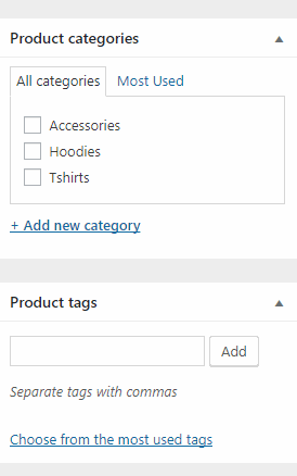 Woocommerce vöruflokkur