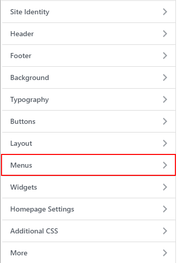 Menus í WooCommerce