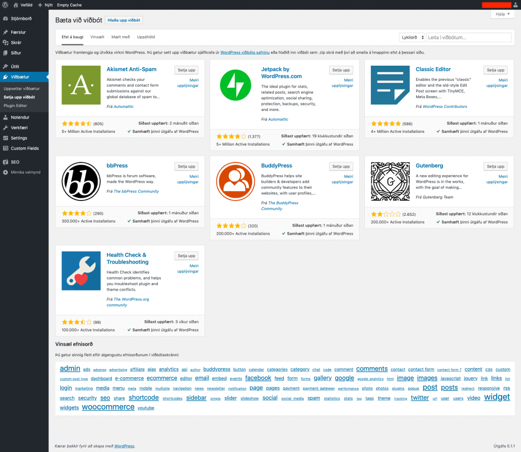 WordPress viðbætur